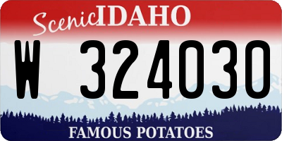 ID license plate W324030