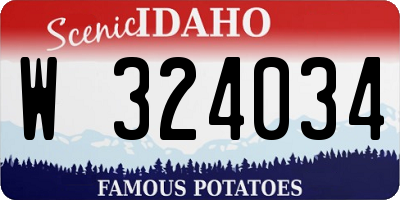 ID license plate W324034