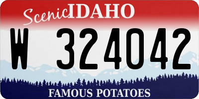 ID license plate W324042
