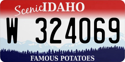 ID license plate W324069