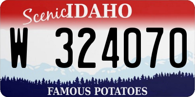 ID license plate W324070