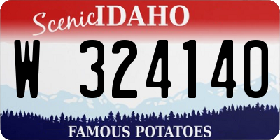 ID license plate W324140