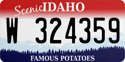 ID license plate W324359