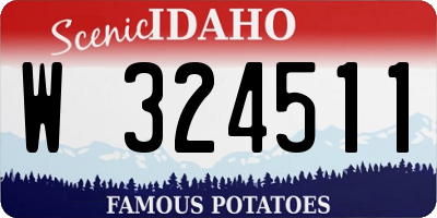 ID license plate W324511