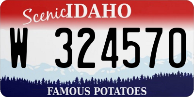 ID license plate W324570