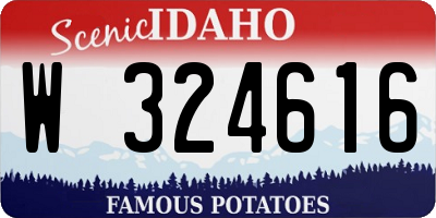 ID license plate W324616