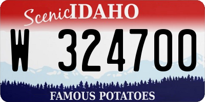 ID license plate W324700