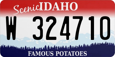 ID license plate W324710