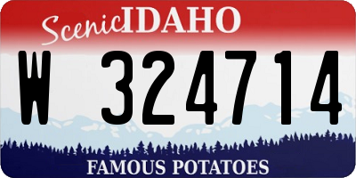 ID license plate W324714