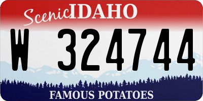 ID license plate W324744