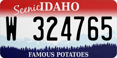 ID license plate W324765