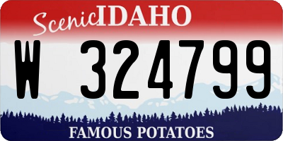 ID license plate W324799
