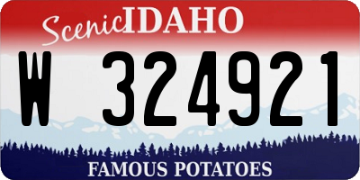 ID license plate W324921
