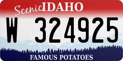 ID license plate W324925