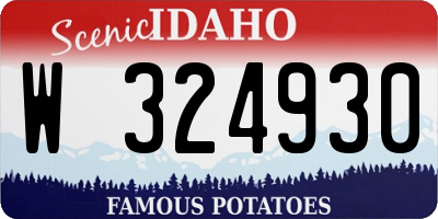 ID license plate W324930