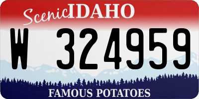ID license plate W324959