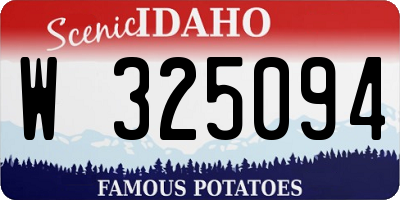 ID license plate W325094