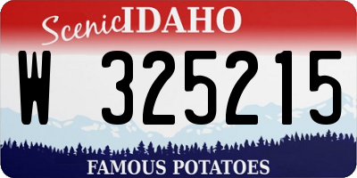 ID license plate W325215