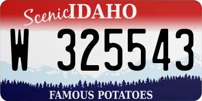 ID license plate W325543