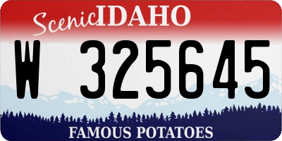 ID license plate W325645