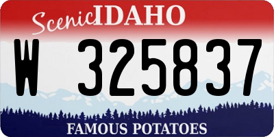 ID license plate W325837