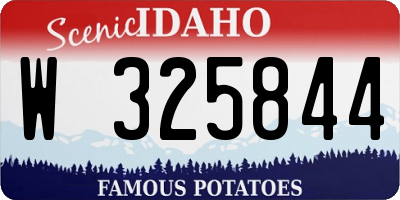 ID license plate W325844