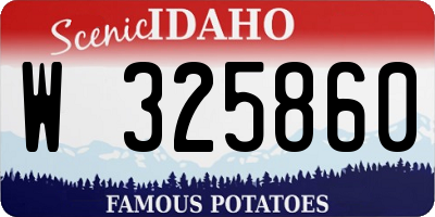 ID license plate W325860