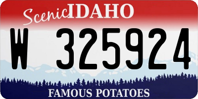 ID license plate W325924