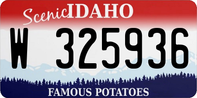 ID license plate W325936