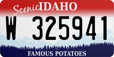 ID license plate W325941