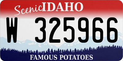 ID license plate W325966