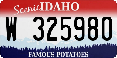 ID license plate W325980