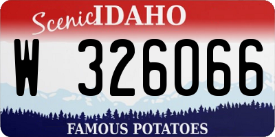 ID license plate W326066