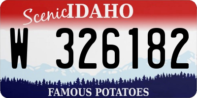 ID license plate W326182