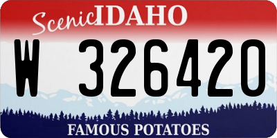 ID license plate W326420