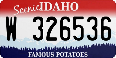 ID license plate W326536
