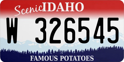 ID license plate W326545