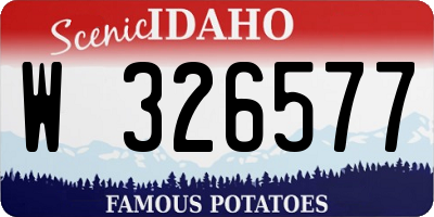 ID license plate W326577