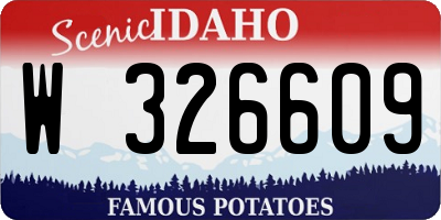 ID license plate W326609