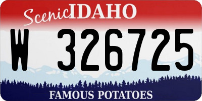 ID license plate W326725