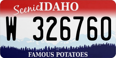ID license plate W326760