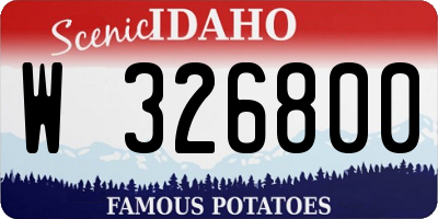 ID license plate W326800