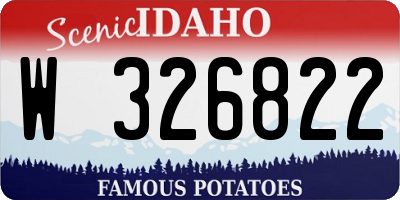 ID license plate W326822