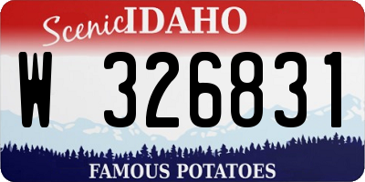 ID license plate W326831