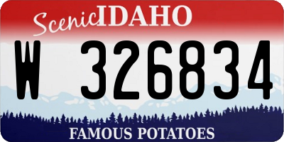 ID license plate W326834
