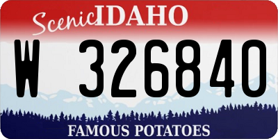 ID license plate W326840