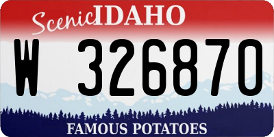 ID license plate W326870