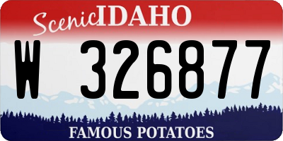ID license plate W326877