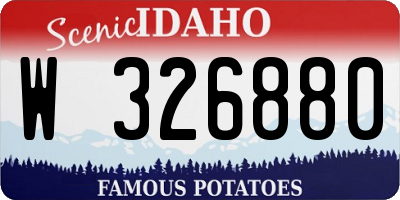ID license plate W326880