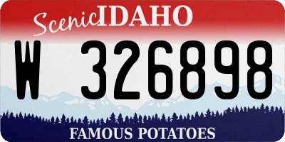 ID license plate W326898